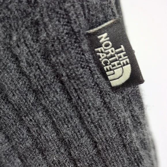 The North Face Merino Wool Blend Dark Gray Women's V-Neck Cardigan - Picture 3 of 6